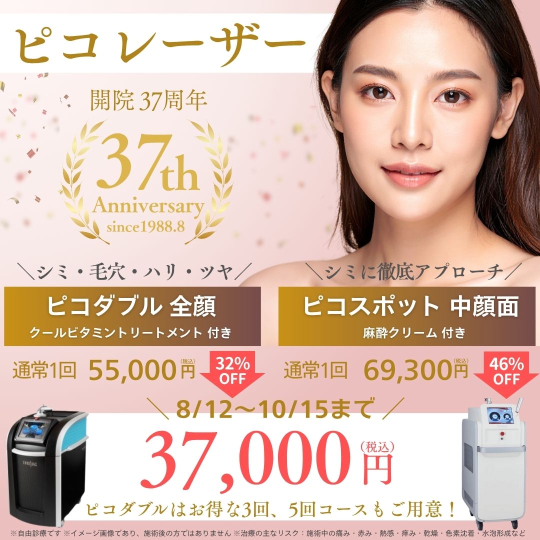 シミ・毛穴・肌質改善に適したレーザー治療 新たな素肌を改善する革新的なレーザー ピコレーザー