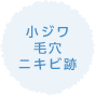 小ジワ、毛穴、ニキビ跡