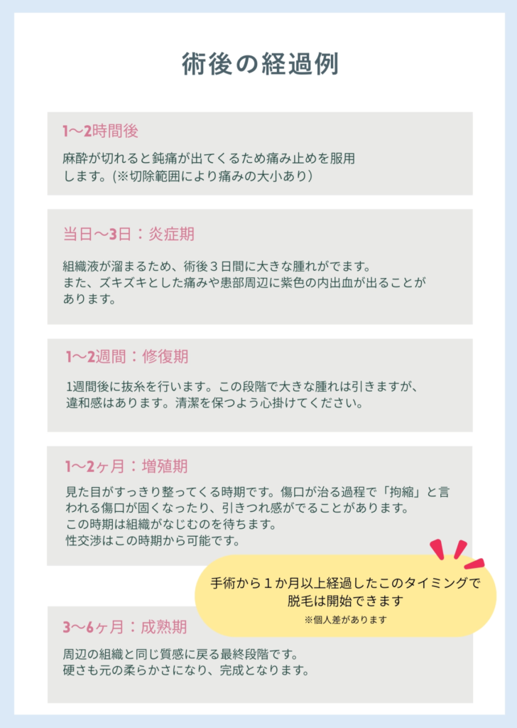 婦人科形成　術後経過一例