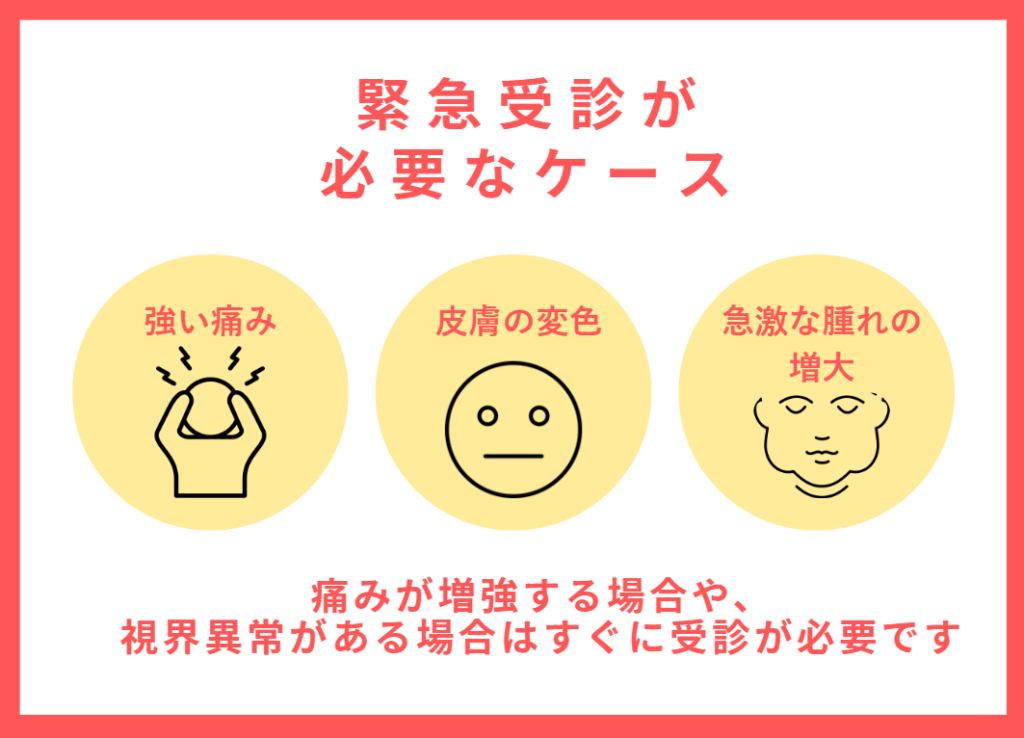 ヒアルロン酸注入　緊急受診が必要なケース