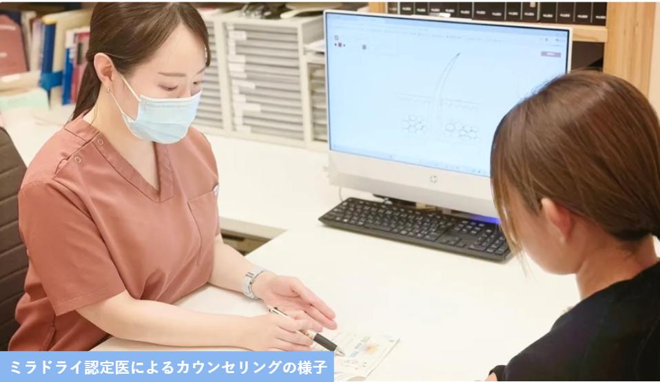 ミラドライ認定によるカウンセリングの様子画像