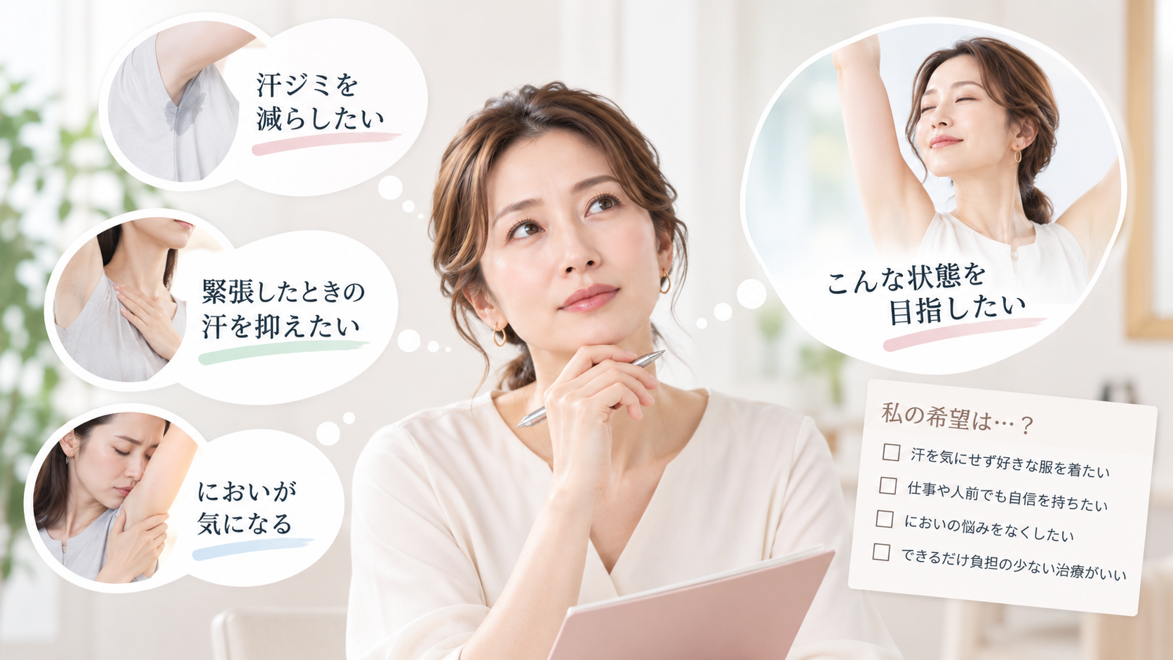 治療方法だけでなく「自分が何を改善したいか」から考える
