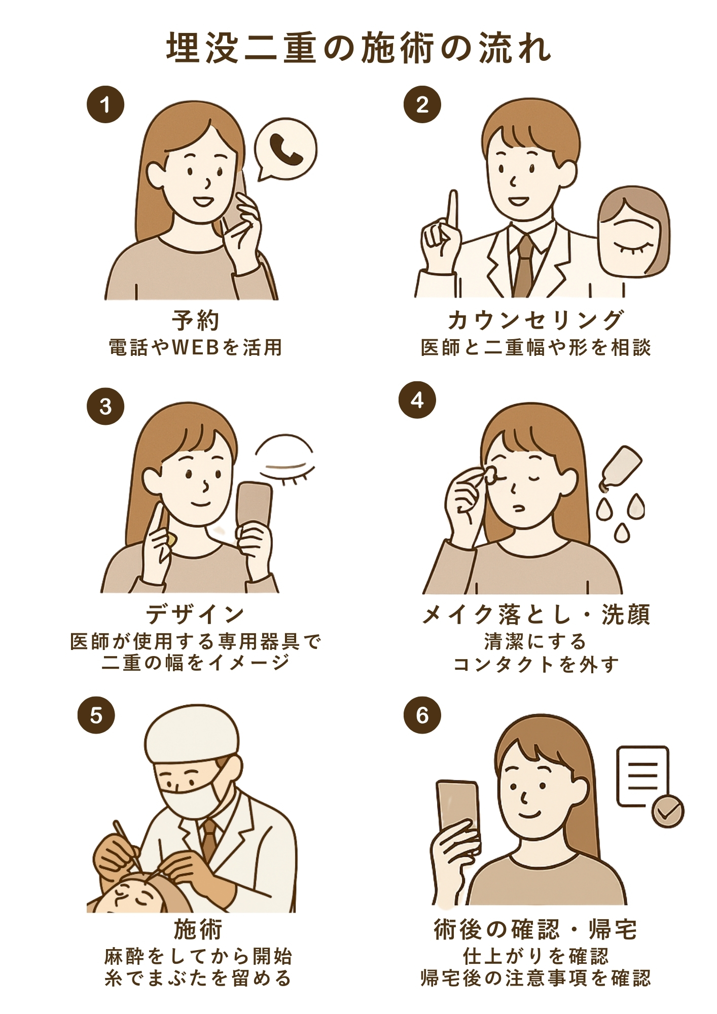 埋没二重施術の流れ